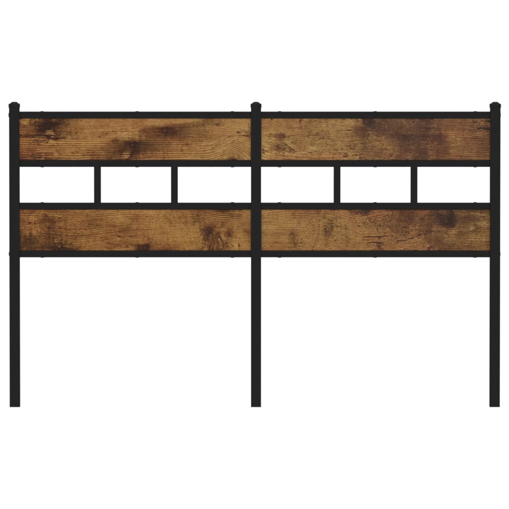 Tête de lit chêne fumé 150 cm fer et bois d'ingénierie - XIOS