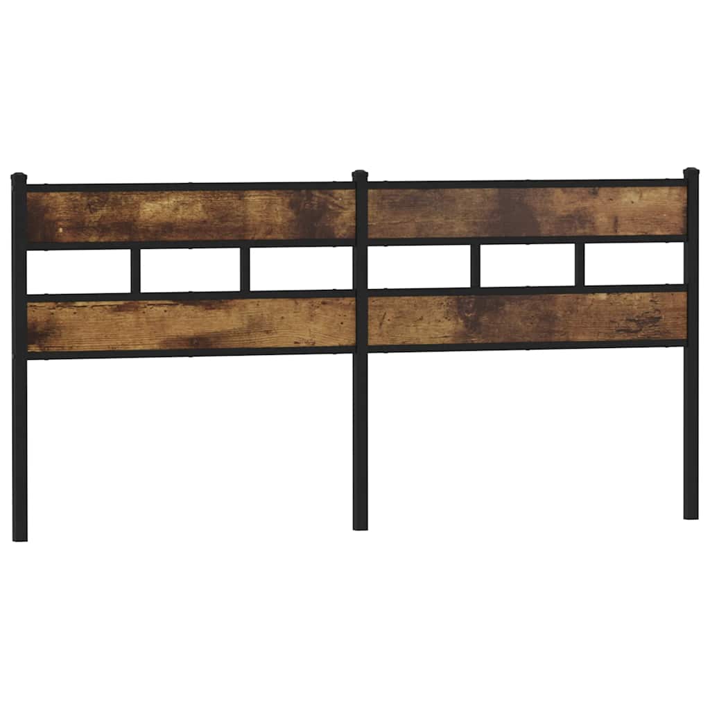 Tête de lit de remplacement chêne fumé 193 cm fer et bois d'ingénierie - XIOS