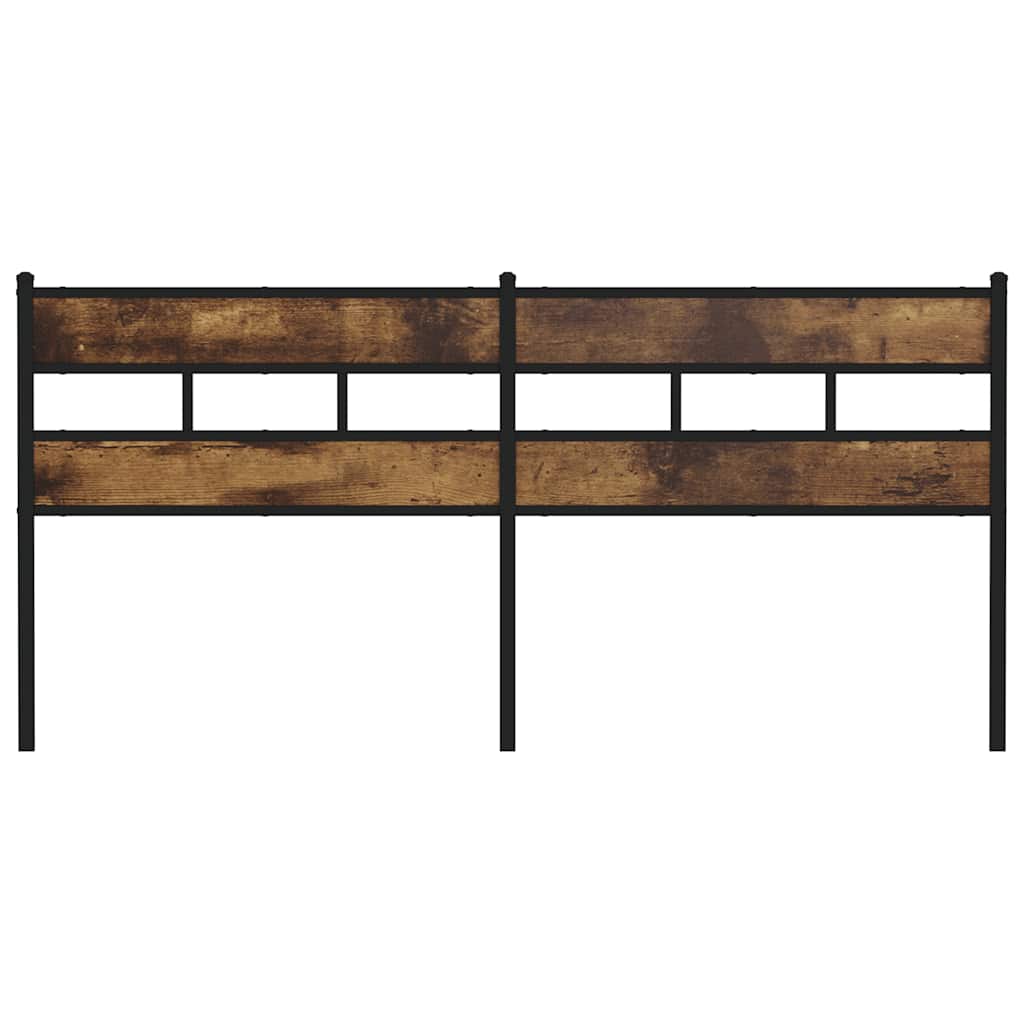 Tête de lit de remplacement chêne fumé 193 cm fer et bois d'ingénierie - XIOS