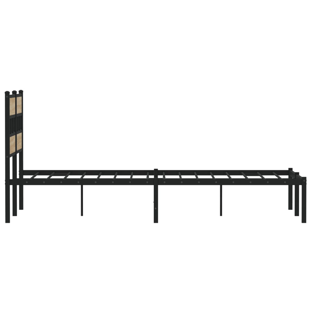 Cadre de lit en métal sans matelas chêne sonoma 120x200 cm - XIOS