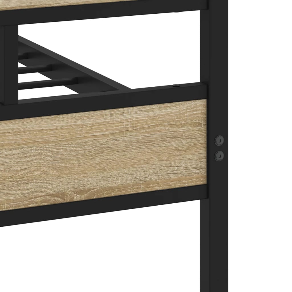 Cadre de lit en métal sans matelas chêne sonoma 75x190 cm - XIOS