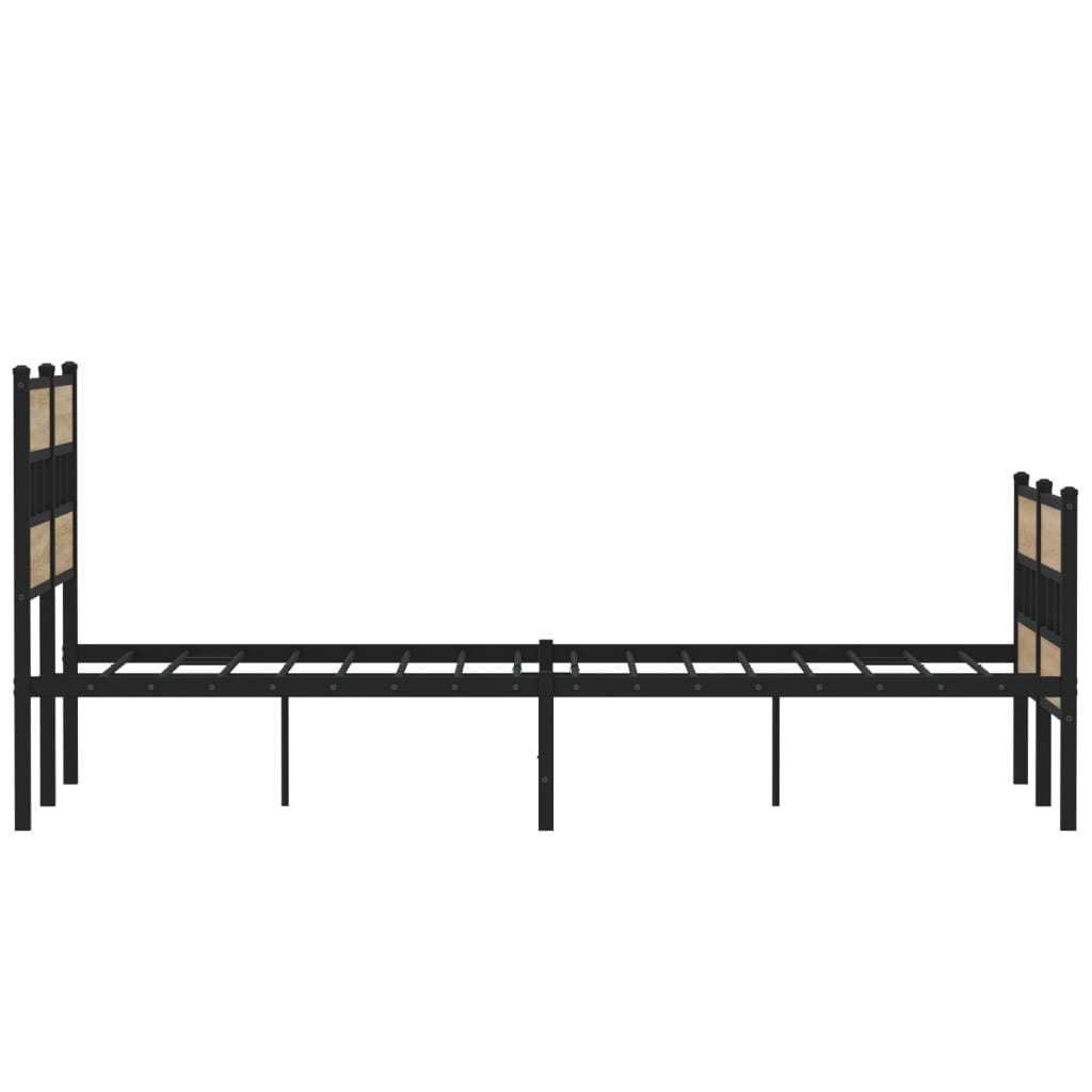 Cadre de lit en métal sans matelas chêne sonoma 120x200 cm - XIOS