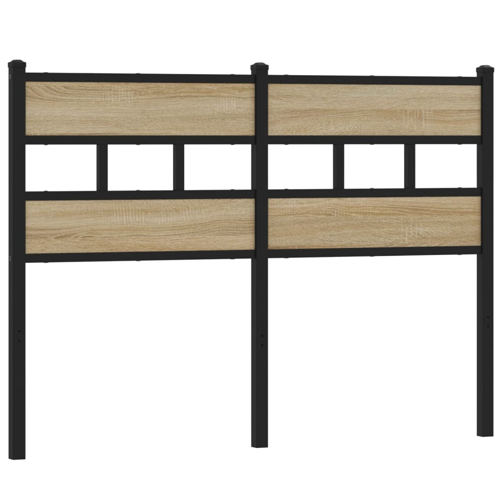 Tête de lit chêne sonoma 120 cm fer et bois d’ingénierie - XIOS