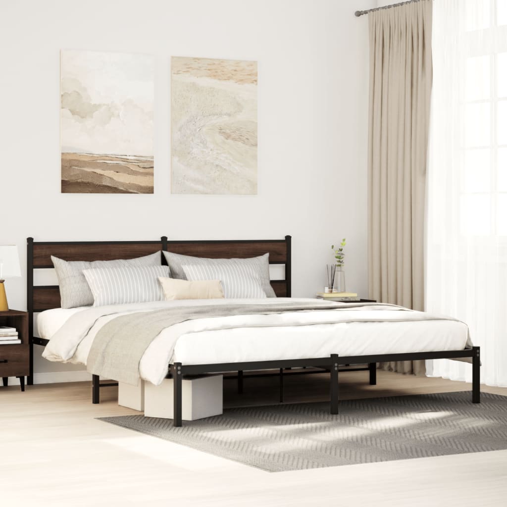 Cadre de lit sans matelas avec tête de lit 200x200 cm - XIOS