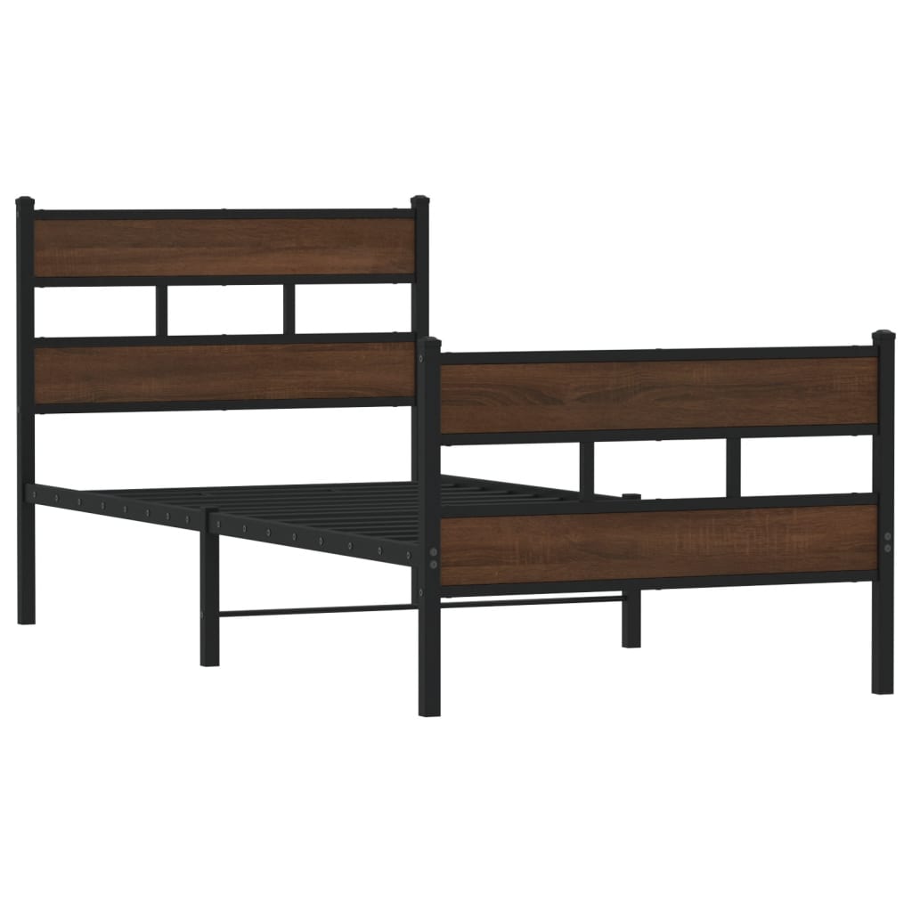 Cadre de lit sans matelas avec tête de lit pied de lit 75x190cm - XIOS
