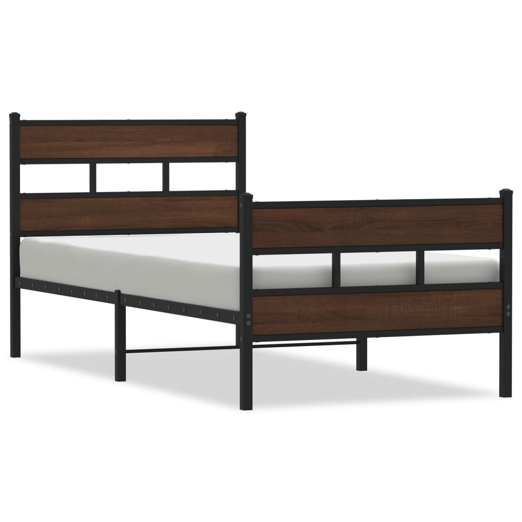 Cadre de lit sans matelas avec tête de lit pied de lit 90x190cm - XIOS