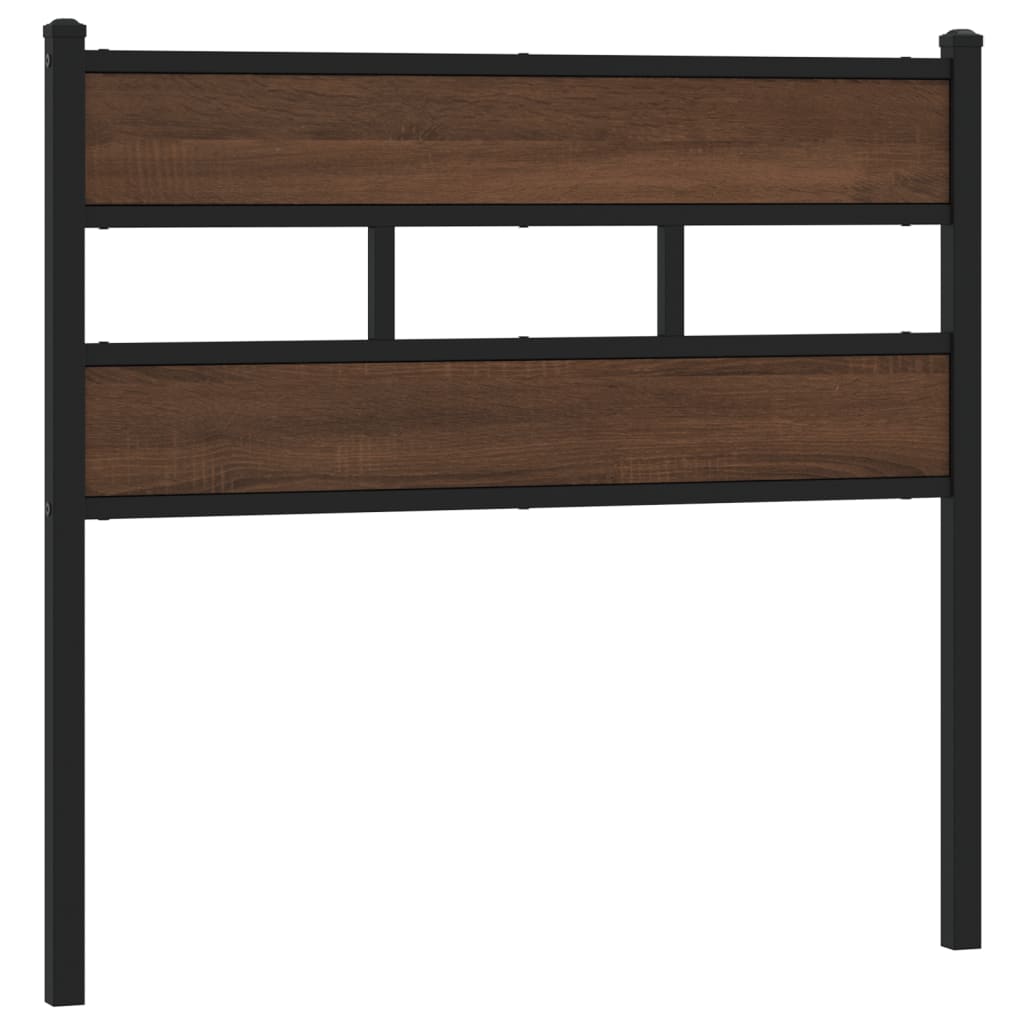 Tête de lit chêne marron 75 cm acier et bois d'ingénierie - XIOS