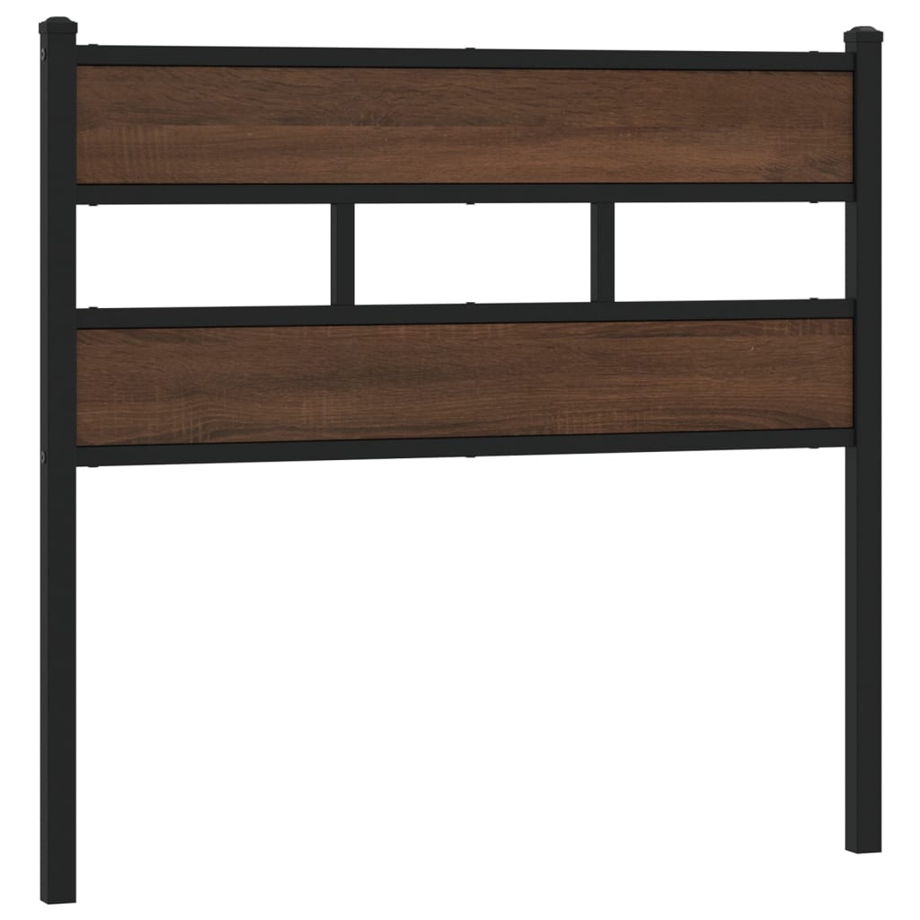Tête de lit chêne marron 80 cm acier et bois d'ingénierie - XIOS