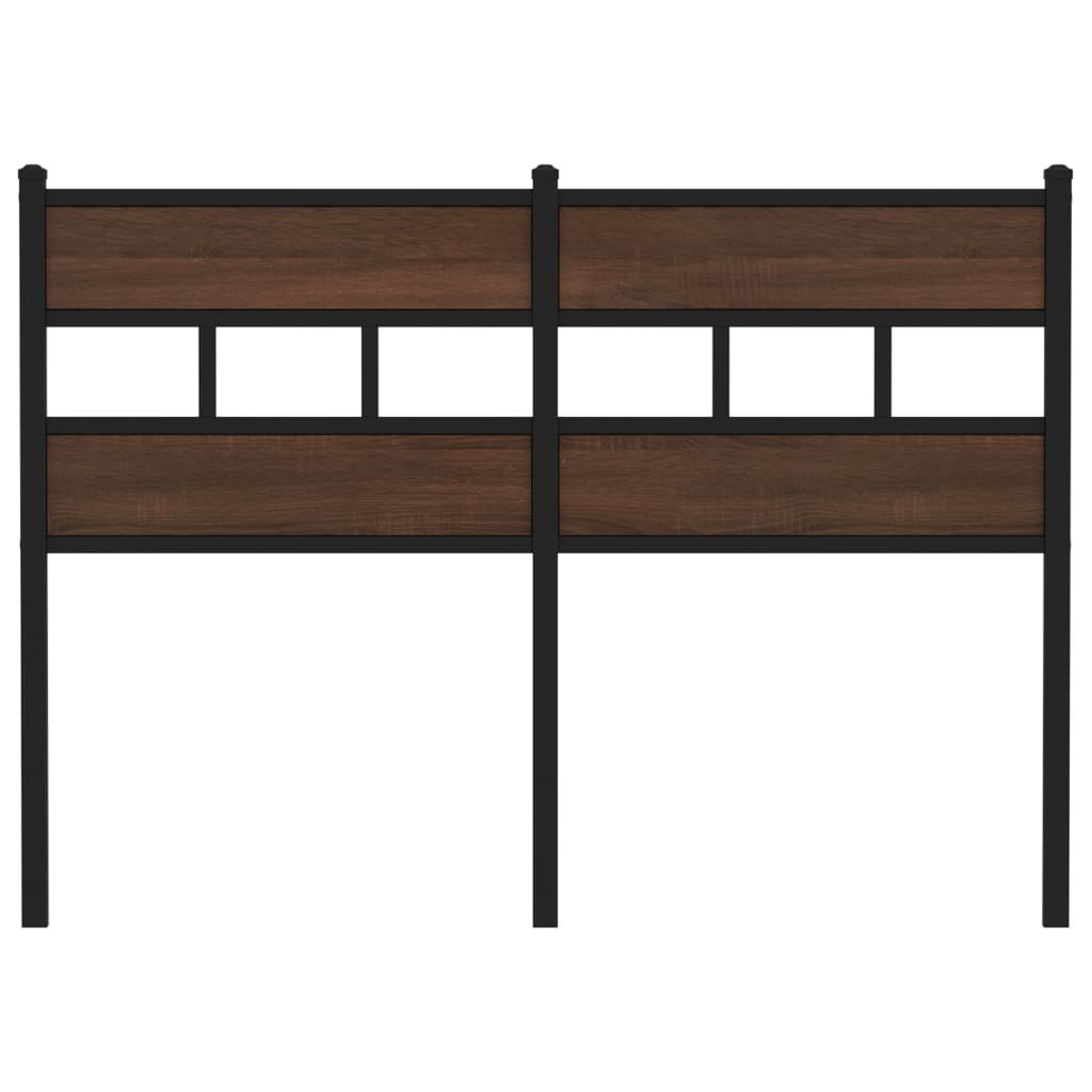 Tête de lit chêne marron 120 cm acier et bois d'ingénierie - XIOS