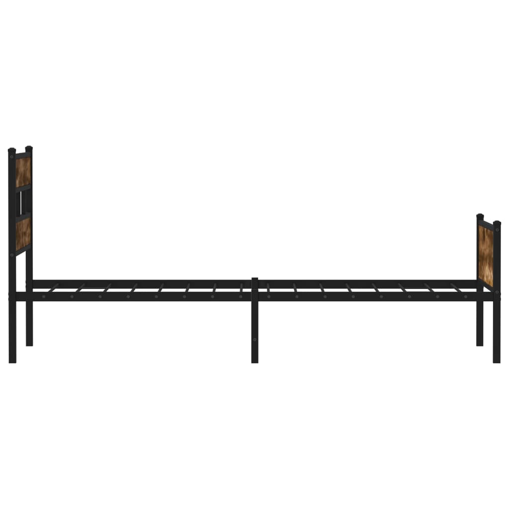 Cadre de lit sans matelas chêne fumé 90x200cm bois d'ingénierie - XIOS