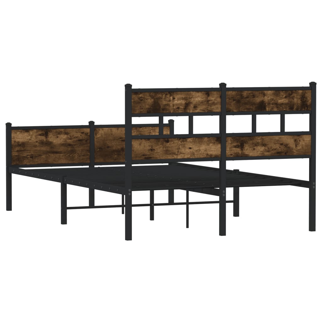 Cadre de lit sans matelas chêne fumé 120x190 cm bois ingénierie - XIOS