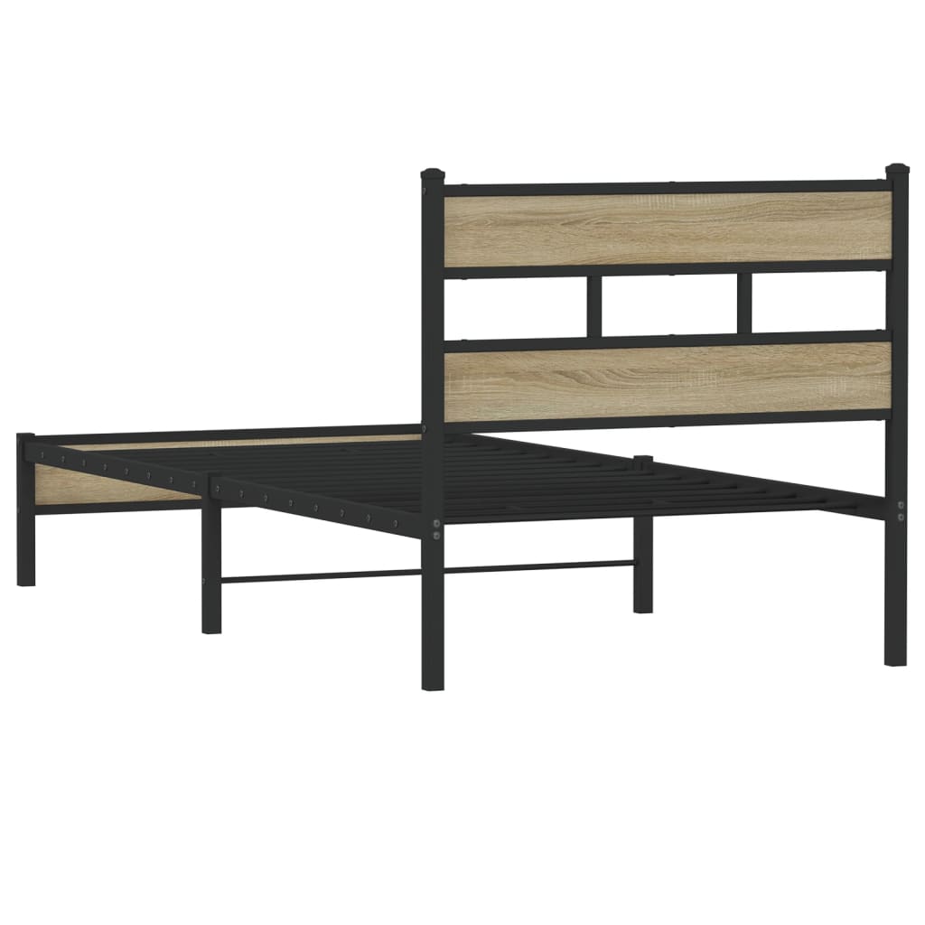 Cadre de lit sans matelas chêne sonoma 75x190 cm - XIOS