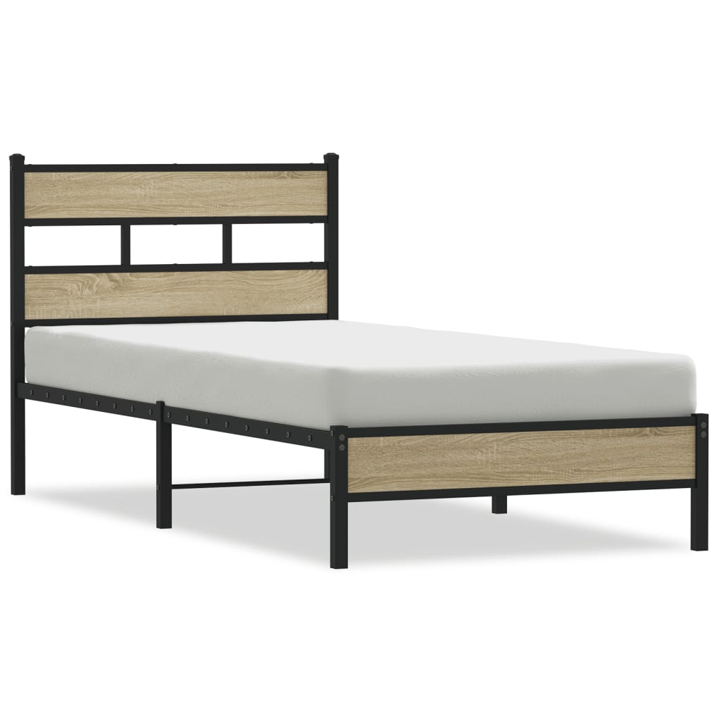 Cadre de lit sans matelas chêne sonoma 100x200 cm - XIOS