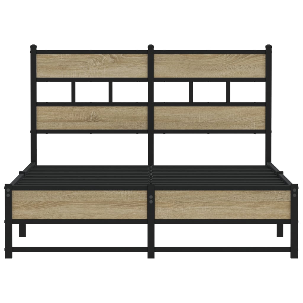 Cadre de lit en métal sans matelas chêne sonoma 120x190 cm - XIOS