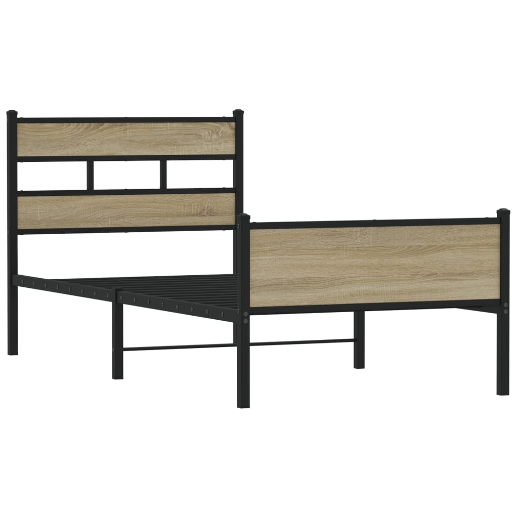 Cadre de lit sans matelas chêne sonoma 75x190 cm - XIOS