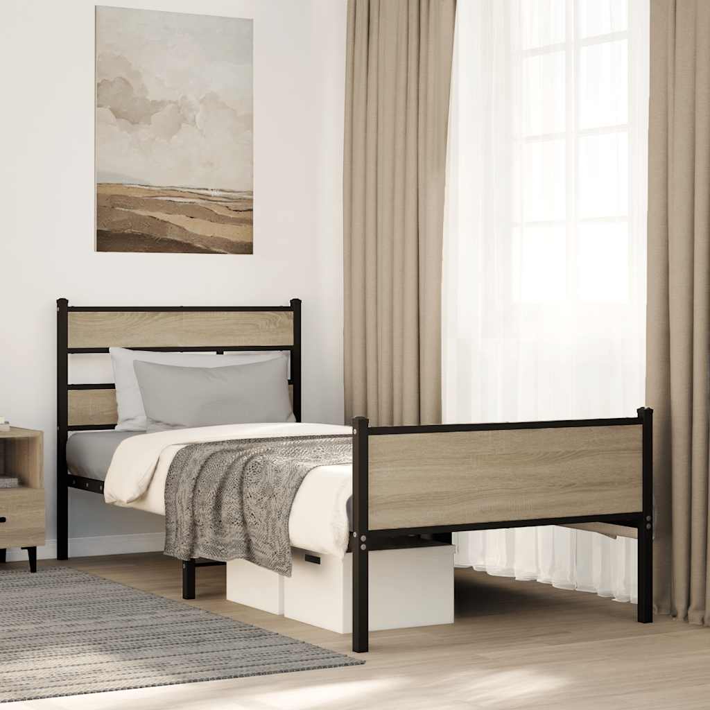 Cadre de lit sans matelas chêne sonoma 80x200 cm - XIOS