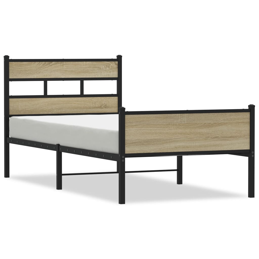 Cadre de lit sans matelas chêne sonoma 100x190 cm - XIOS