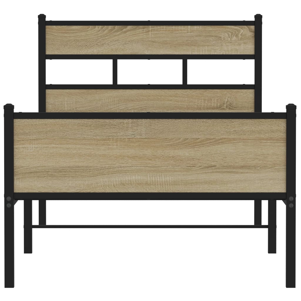 Cadre de lit sans matelas chêne sonoma 100x190 cm - XIOS