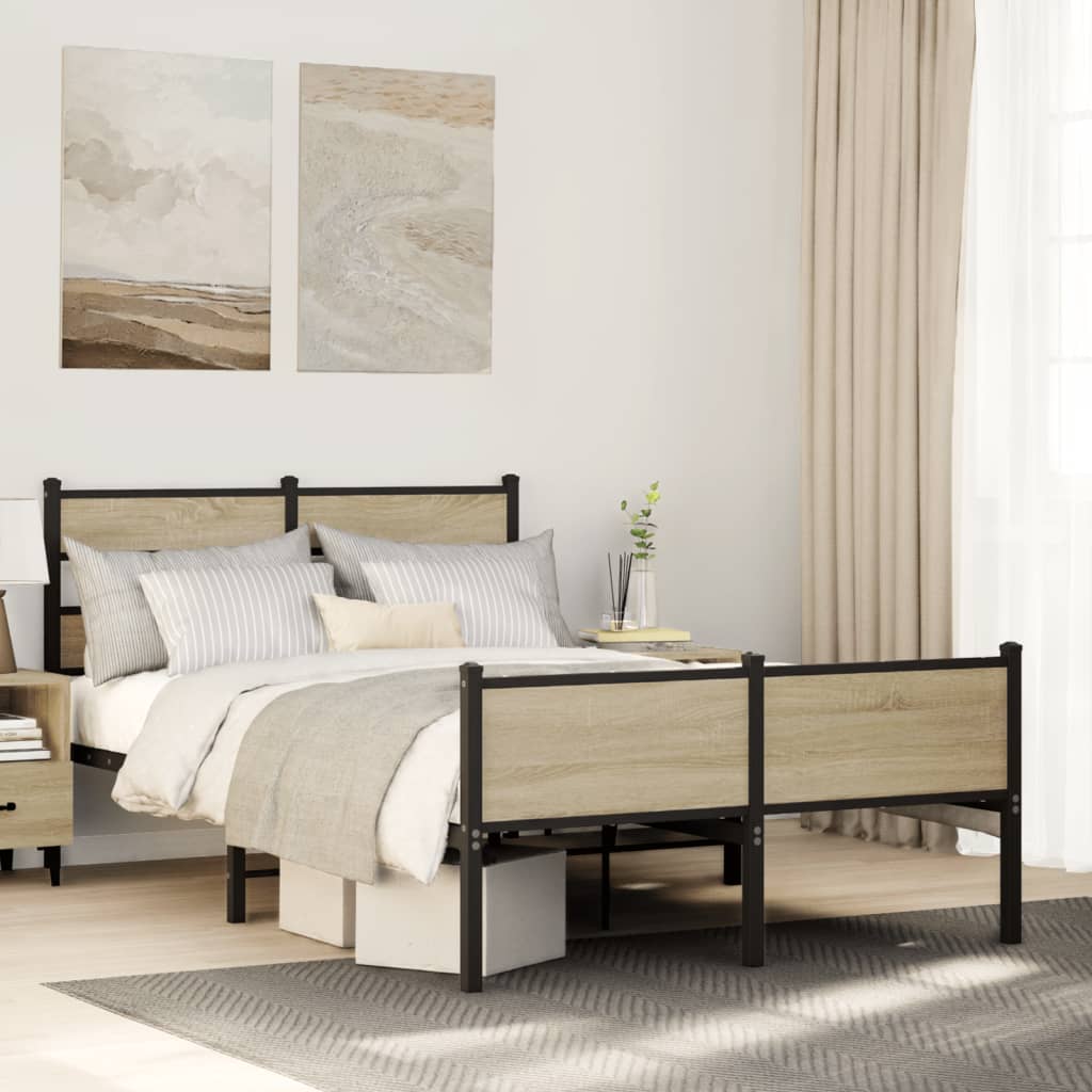 Cadre de lit sans matelas chêne sonoma 120x190 cm - XIOS