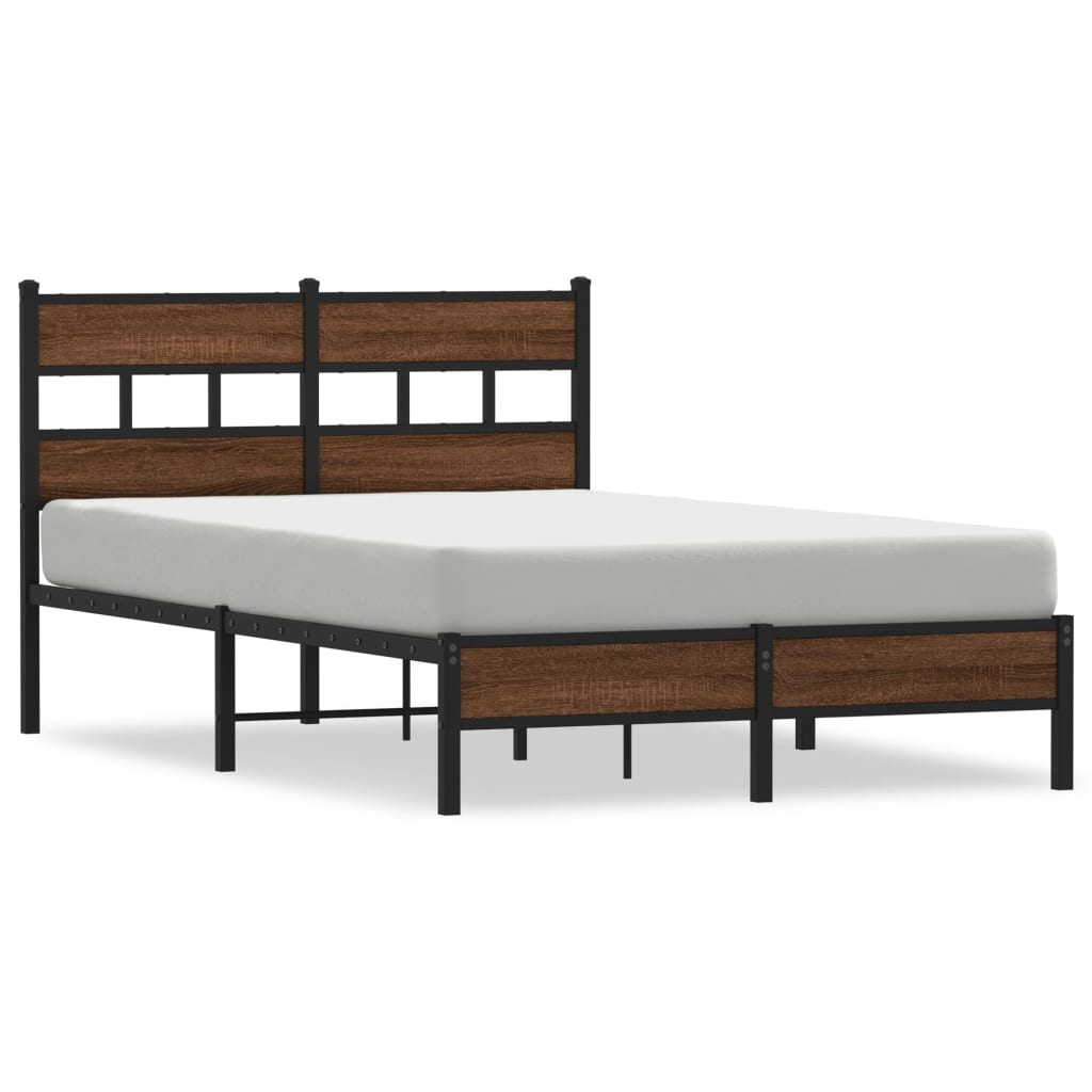 Cadre de lit sans matelas chêne marron 120x190 cm - XIOS