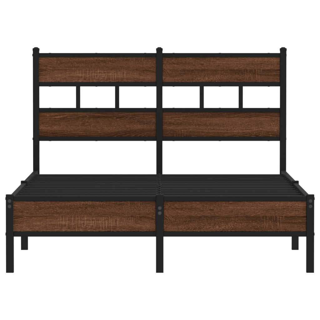 Cadre de lit sans matelas chêne marron 120x190 cm - XIOS
