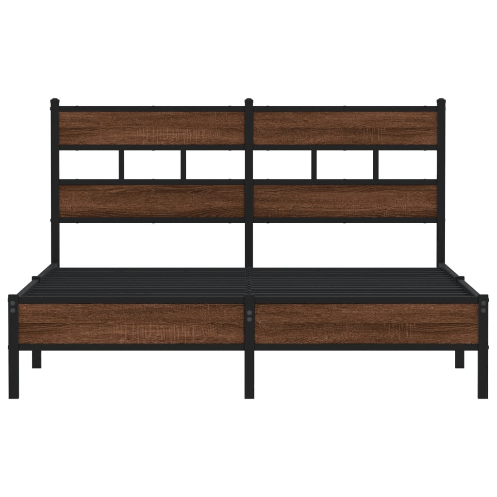 Cadre de lit sans matelas chêne marron 137x190 cm - XIOS