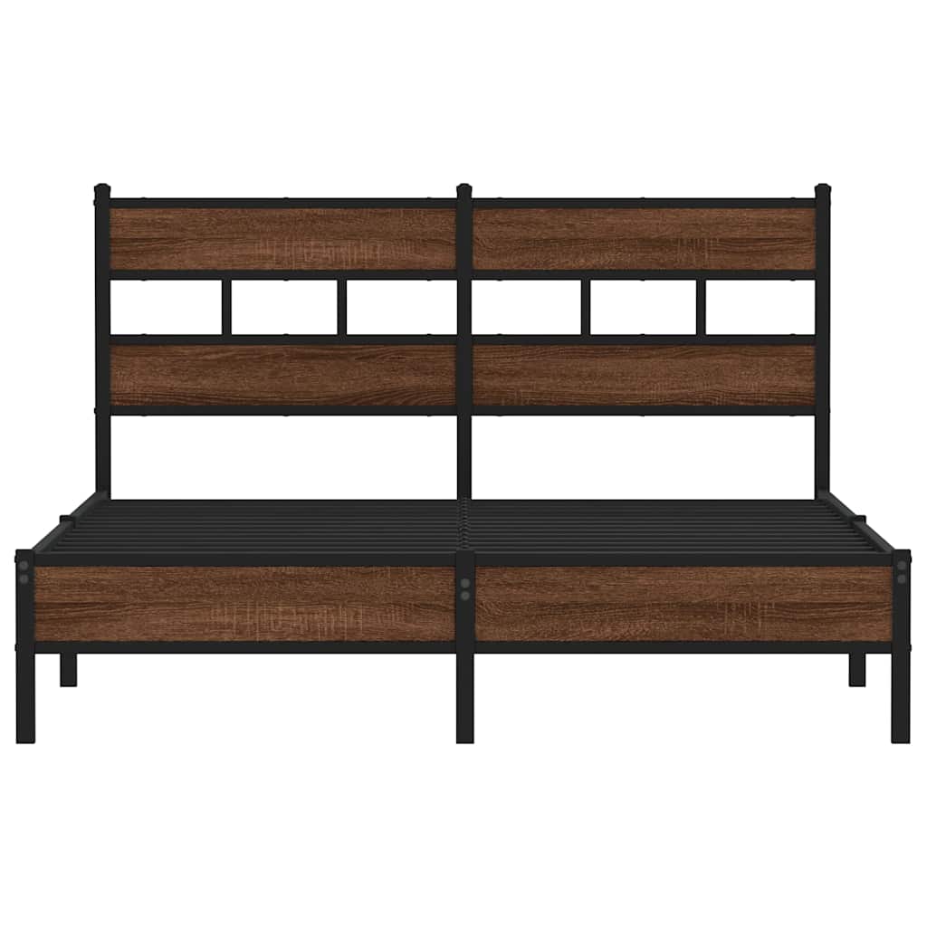 Cadre de lit sans matelas chêne marron 150x200 cm - XIOS