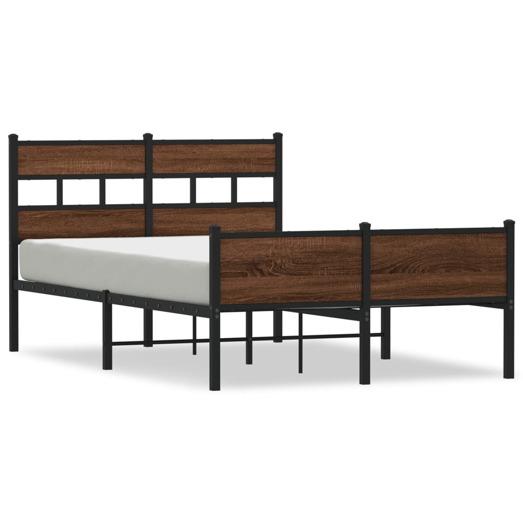 Cadre de lit sans matelas chêne marron 120x190 cm - XIOS