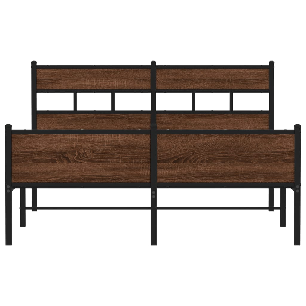 Cadre de lit sans matelas chêne marron 137x190 cm - XIOS