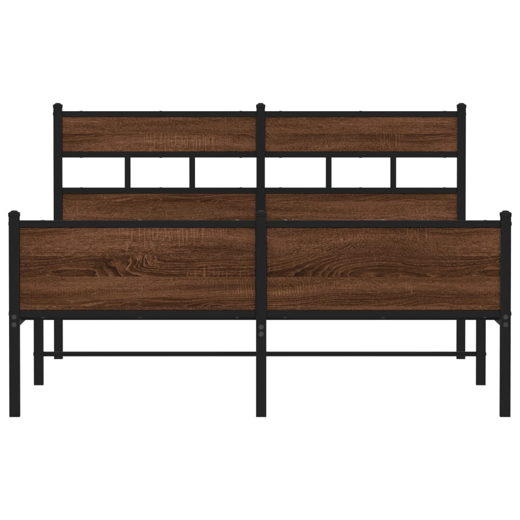 Cadre de lit sans matelas chêne marron 140x200 cm - XIOS