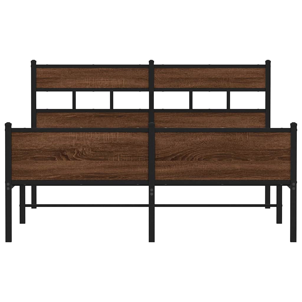 Cadre de lit sans matelas chêne marron 150x200 cm - XIOS