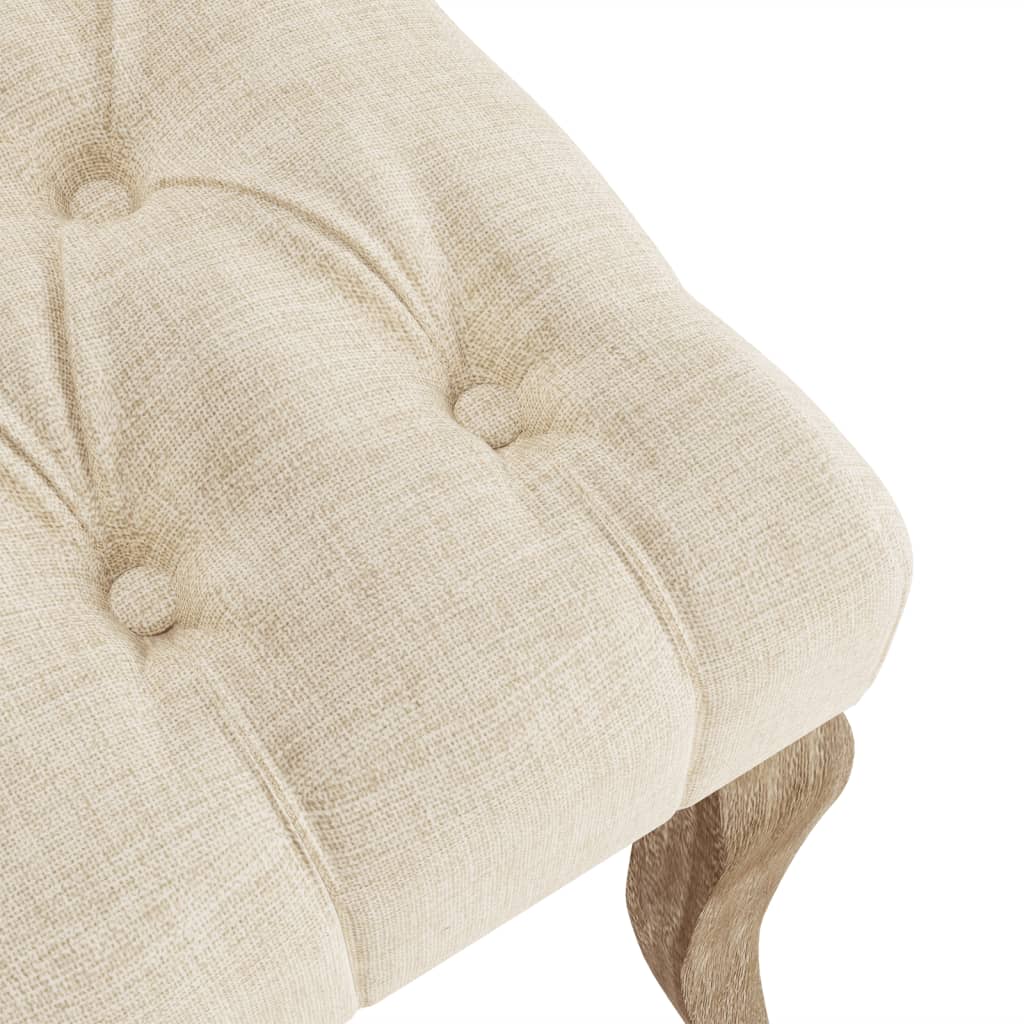 Chaises à manger lot de 4 beige tissu à l'aspect de lin - XIOS