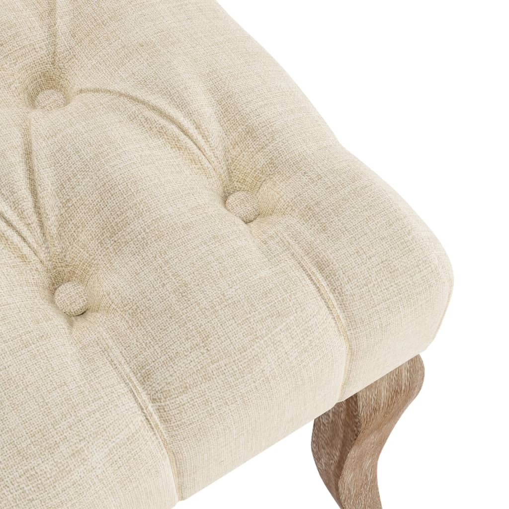 Chaises à manger lot de 6 beige tissu à l'aspect de lin - XIOS