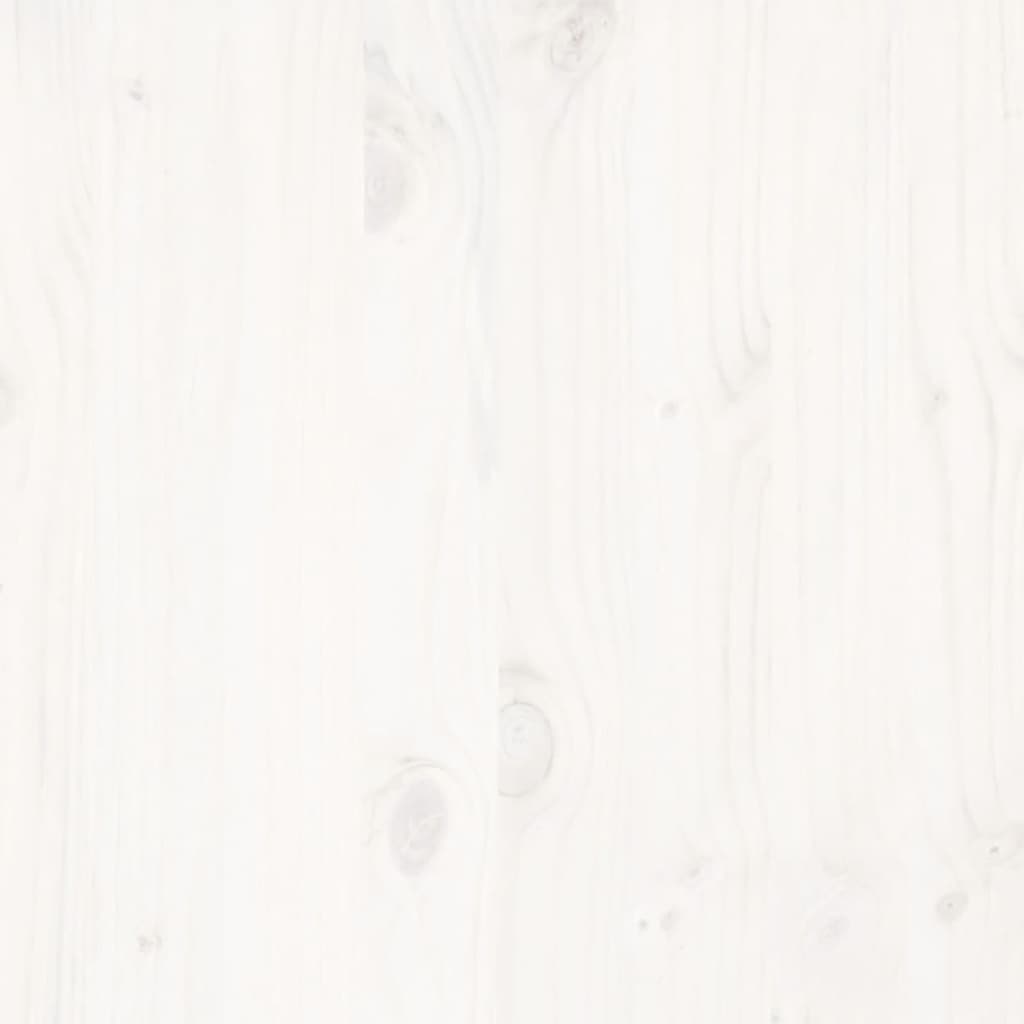 Cadre de lit sans matelas blanc 200x200 cm bois massif de pin - XIOS