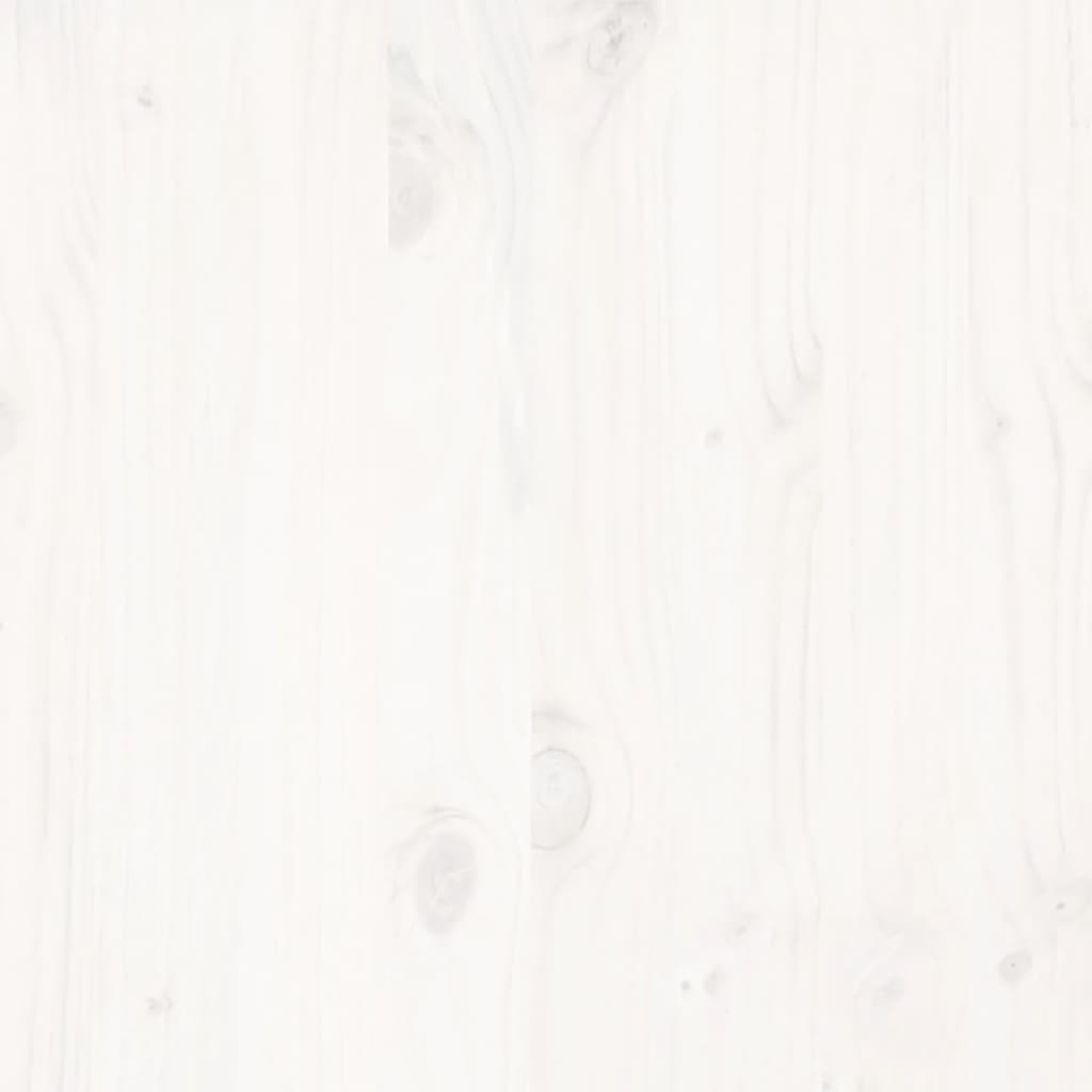 Cadre de lit sans matelas blanc 180x200 cm bois massif de pin - XIOS