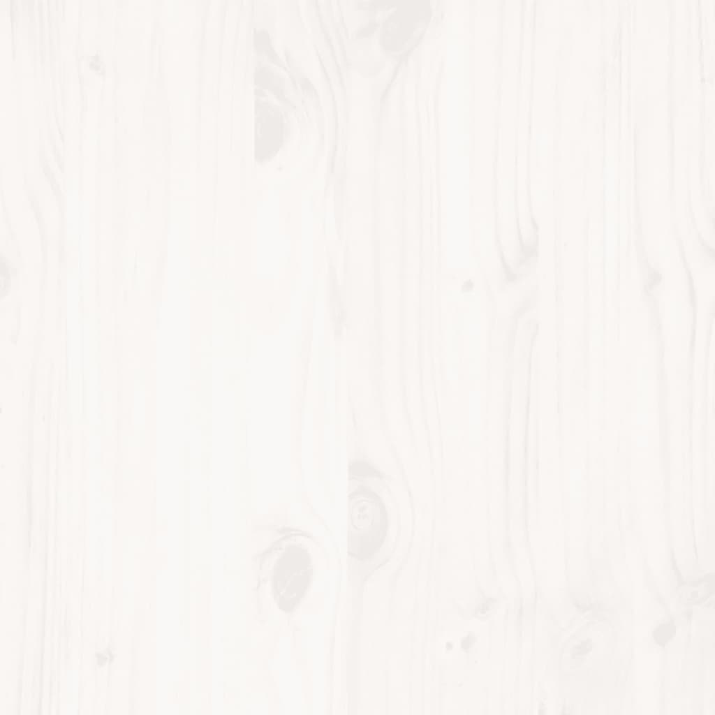 Cadre de lit sans matelas blanc 150x200 cm bois de pin massif - XIOS