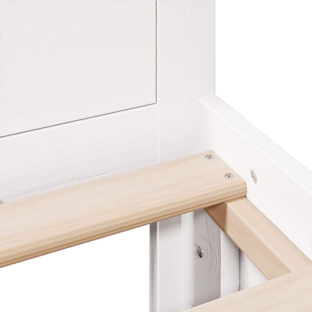 Cadre de lit sans matelas avec tête de lit 200x200 cm bois pin - XIOS