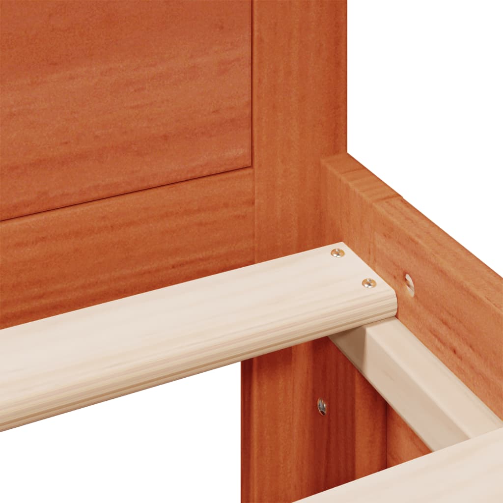 Cadre de lit sans matelas avec tête de lit 180x200 cm bois pin - XIOS