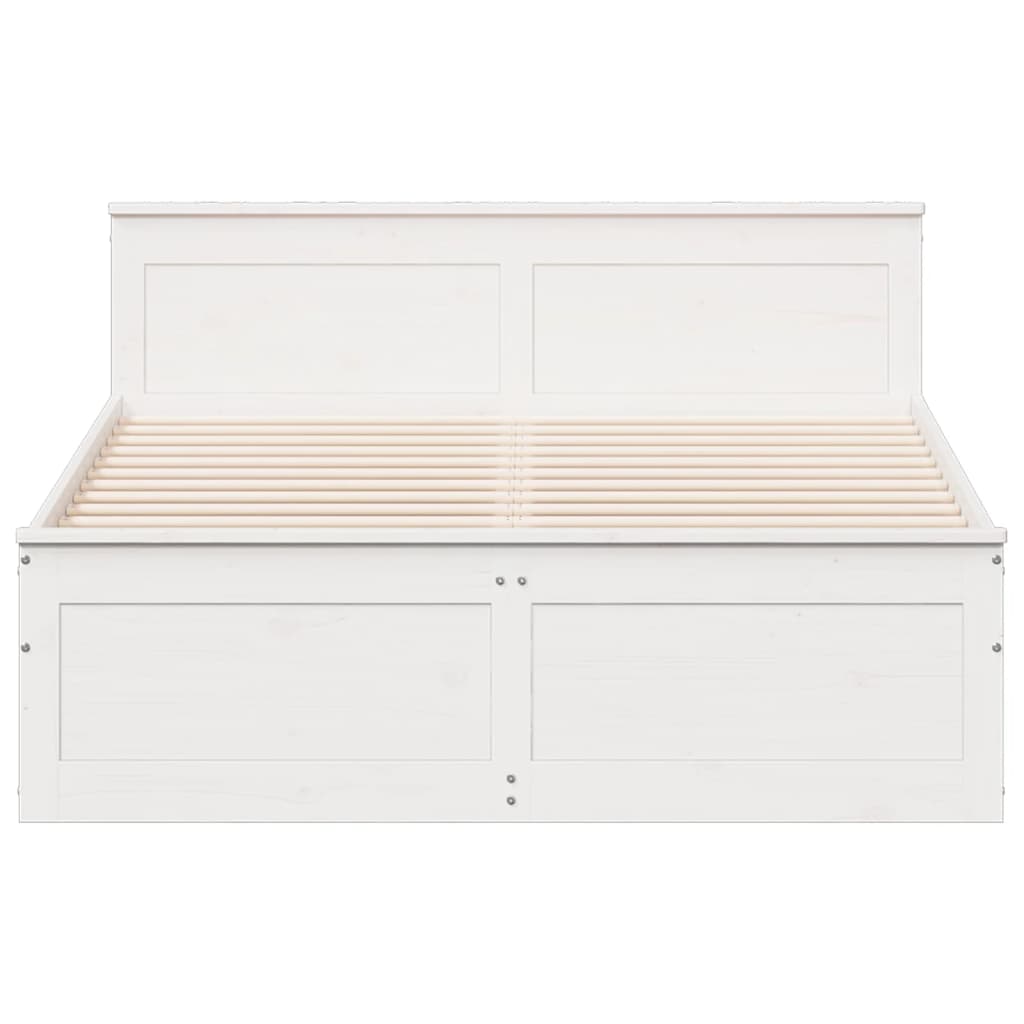 Cadre de lit sans matelas avec tête de lit blanc 160x200 cm - XIOS