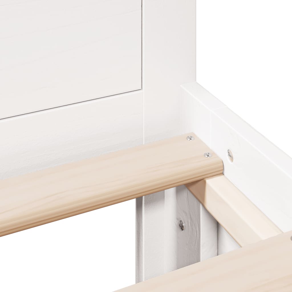 Cadre de lit sans matelas avec tête de lit blanc 150x200 cm pin - XIOS