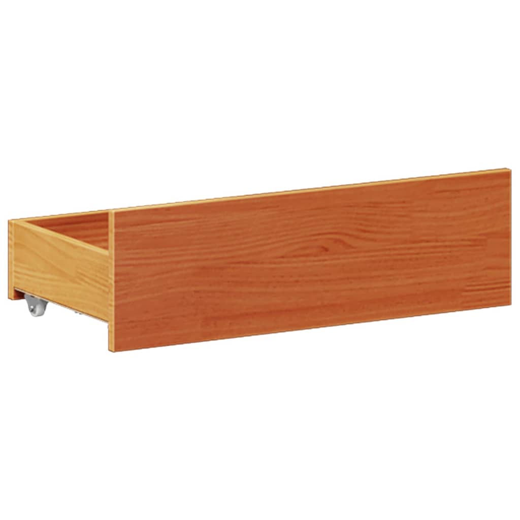 Cadre de lit sans matelas avec tête de lit brun cire 150x200 cm - XIOS