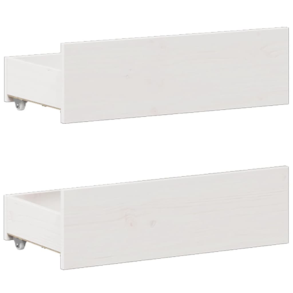 Cadre de lit sans matelas avec tête de lit blanc 140x200 cm pin - XIOS