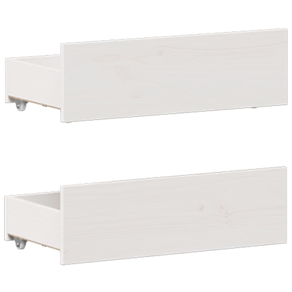 Cadre de lit sans matelas avec tête de lit blanc 120x200 cm pin - XIOS