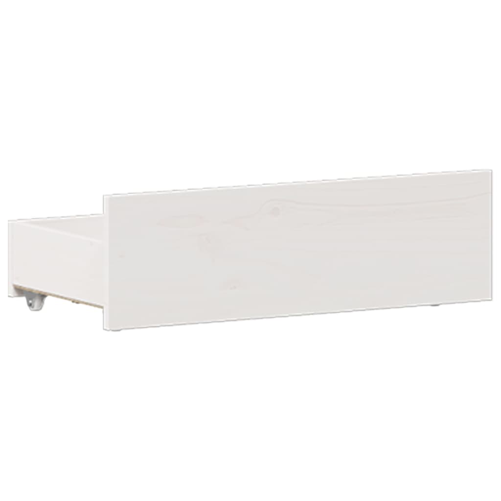 Cadre de lit sans matelas avec tête de lit blanc 120x200 cm pin - XIOS