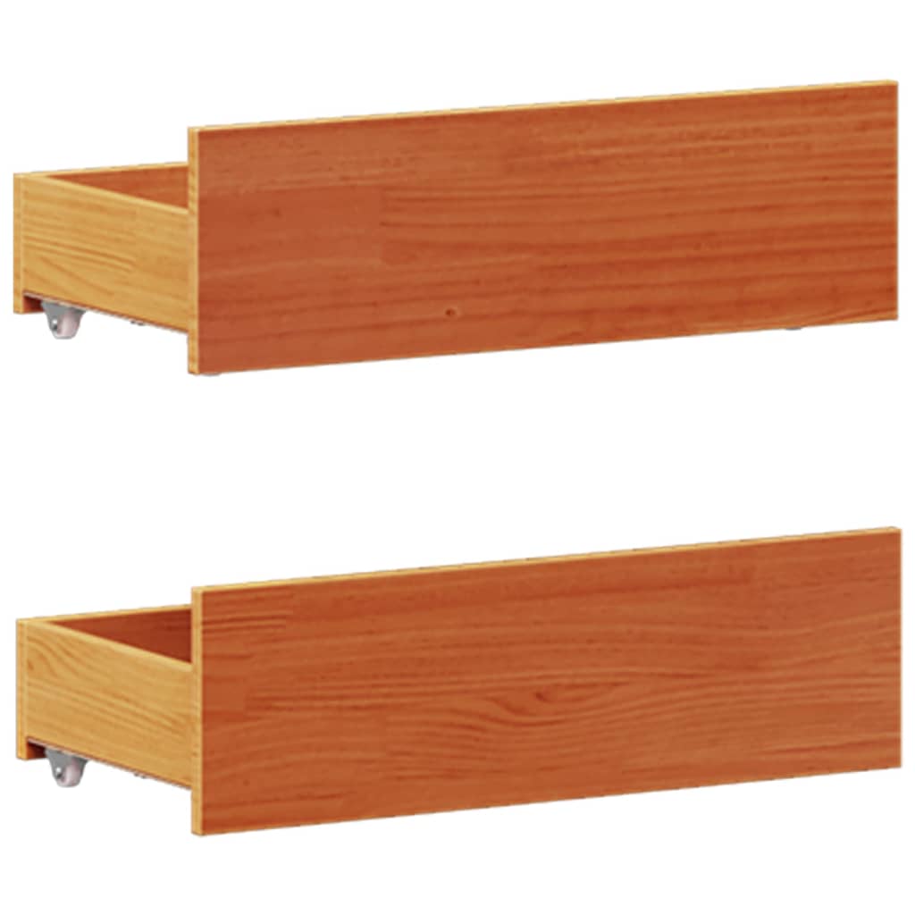 Cadre de lit sans matelas avec tête de lit brun cire 120x200 cm - XIOS