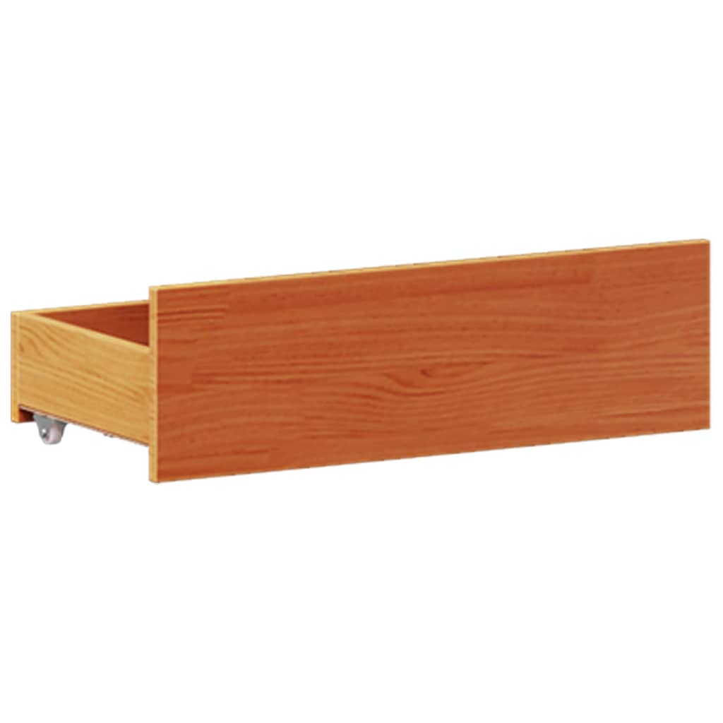 Cadre de lit sans matelas avec tête de lit brun cire 120x200 cm - XIOS
