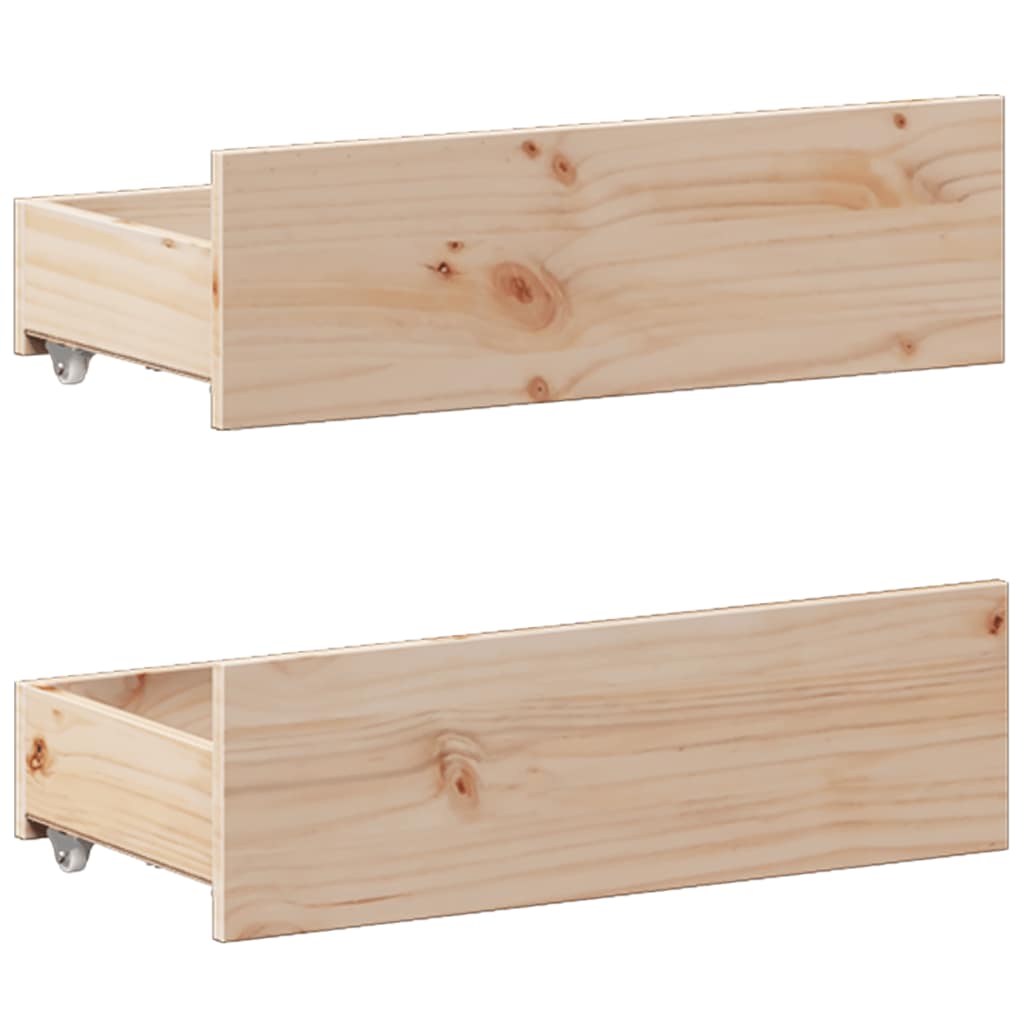 Cadre de lit sans matelas avec tête de lit 140x190cm pin massif - XIOS
