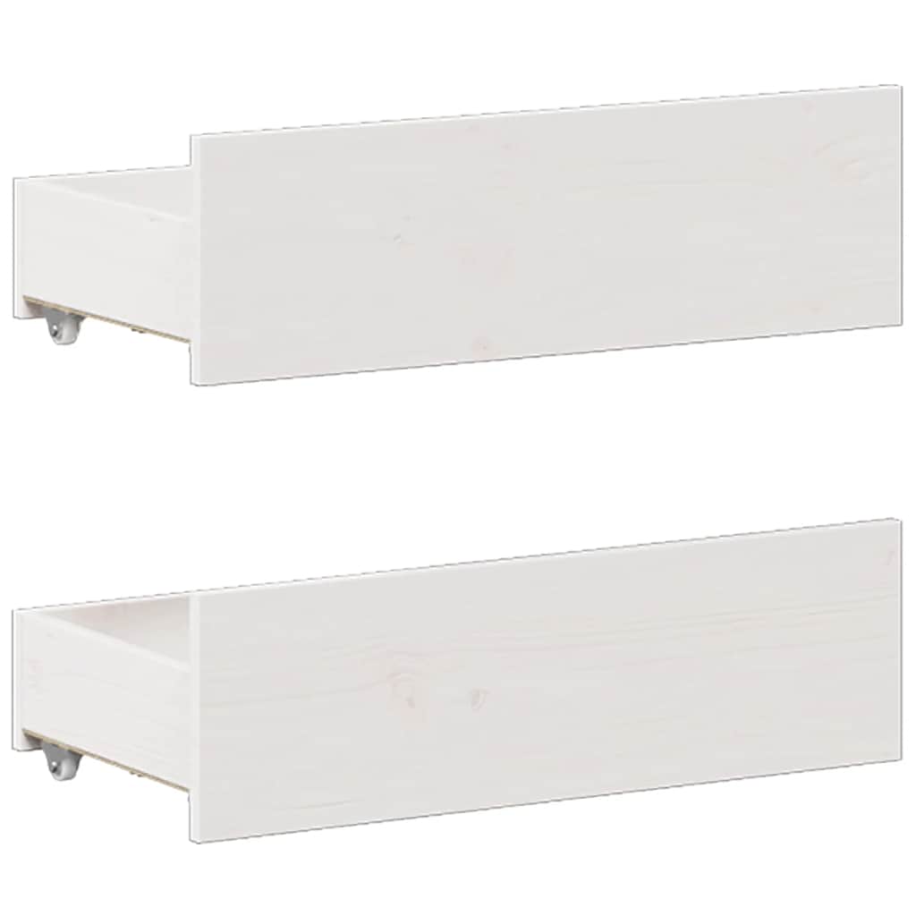 Cadre de lit sans matelas avec tête de lit blanc 140x190 cm pin - XIOS