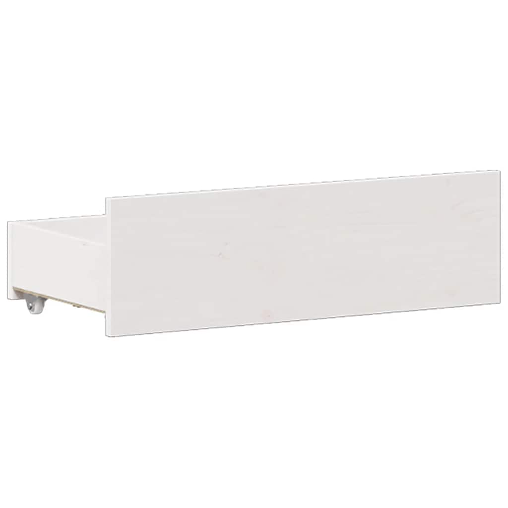 Cadre de lit sans matelas avec tête de lit blanc 140x190 cm pin - XIOS