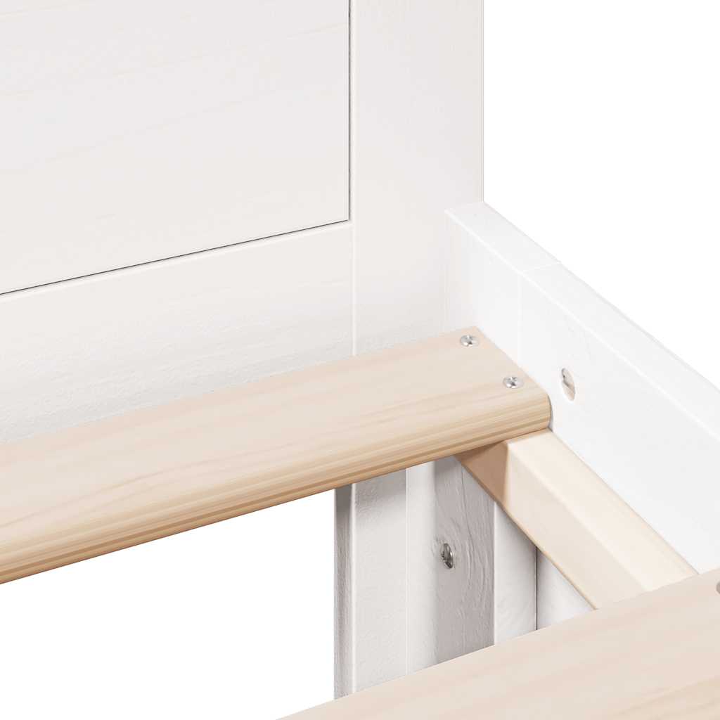 Cadre de lit sans matelas avec tête de lit blanc 140x190 cm pin - XIOS